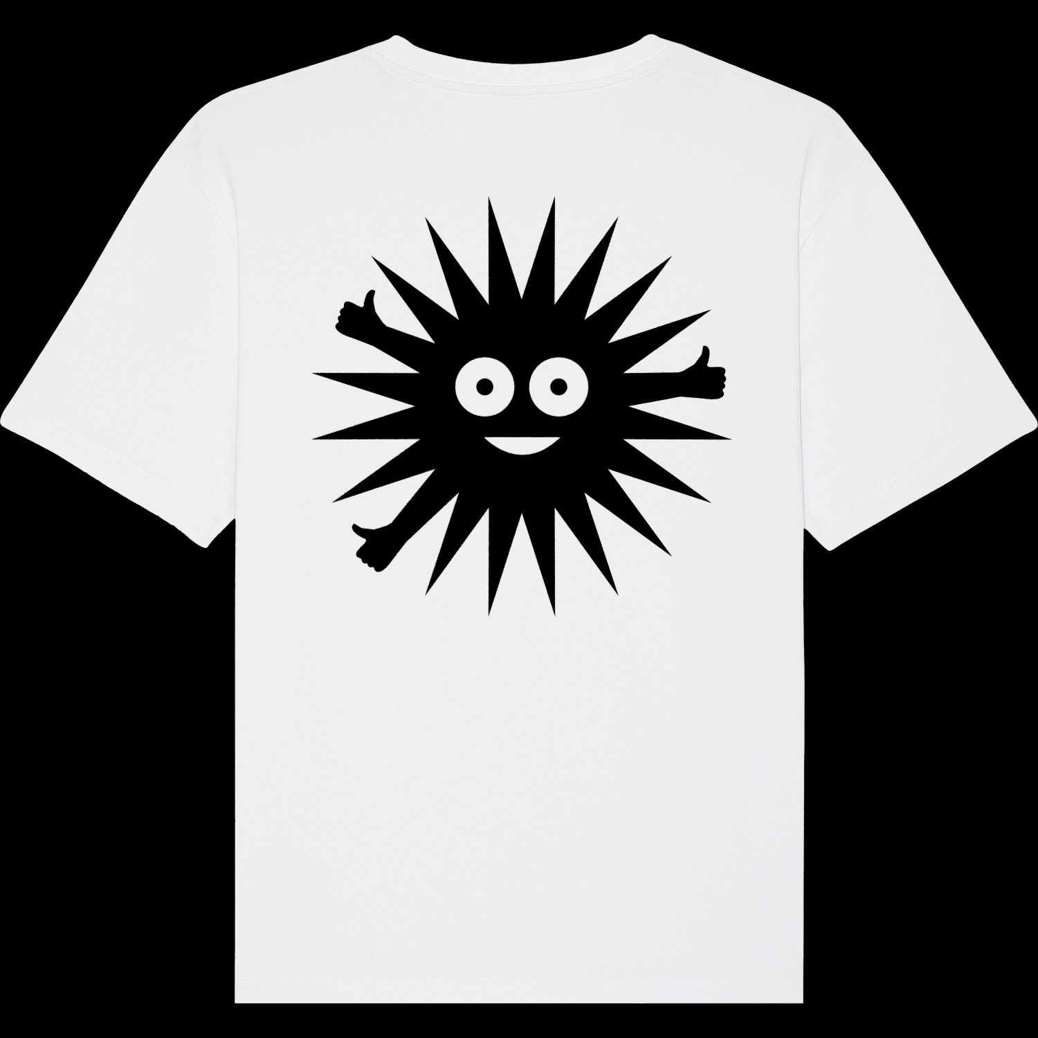 shoerts | Design Democracy | White Shirt with large black print on back